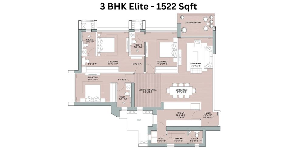 Oberoi-Garden-City-Floor-Plan-3 BHK-1522 Sqft